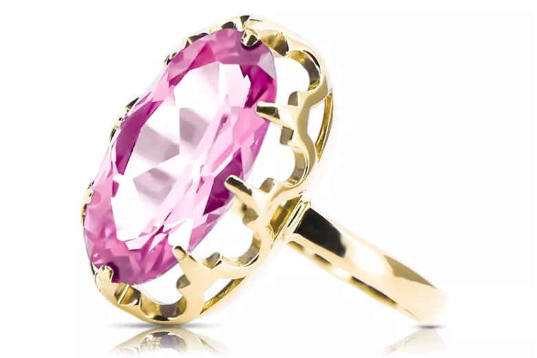  Vintage craft Αμέθυστος Κίτρινος χρυσός 14 καρατίων vrc253y